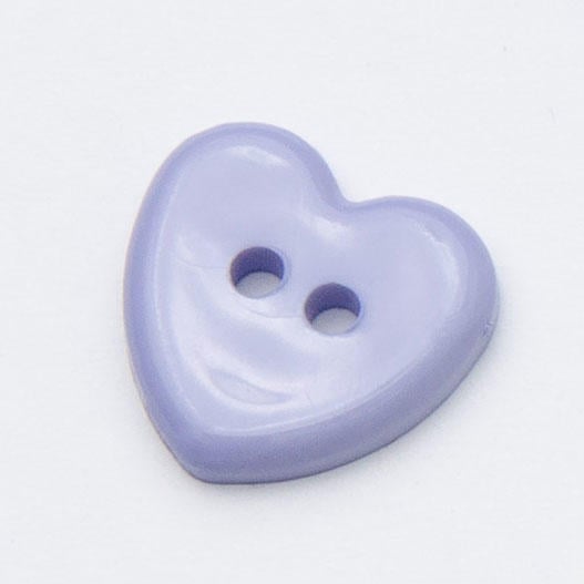 10 Purple heart buttons, flat 2 hole sewing, knitting, crochet buttons 13mm