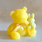 Pale Yellow Bear and Bunny Keepsake Ornament 