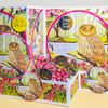 Owl greetings card - 3D