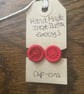 Dorset Button Clip-on Earrings, Red - Image 1