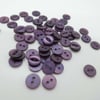 50 round purple buttons 11mm fish eye