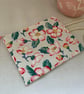 Zipped Purses, Pouch, Small Cosmetic Bag, Accessory Purse, Floral