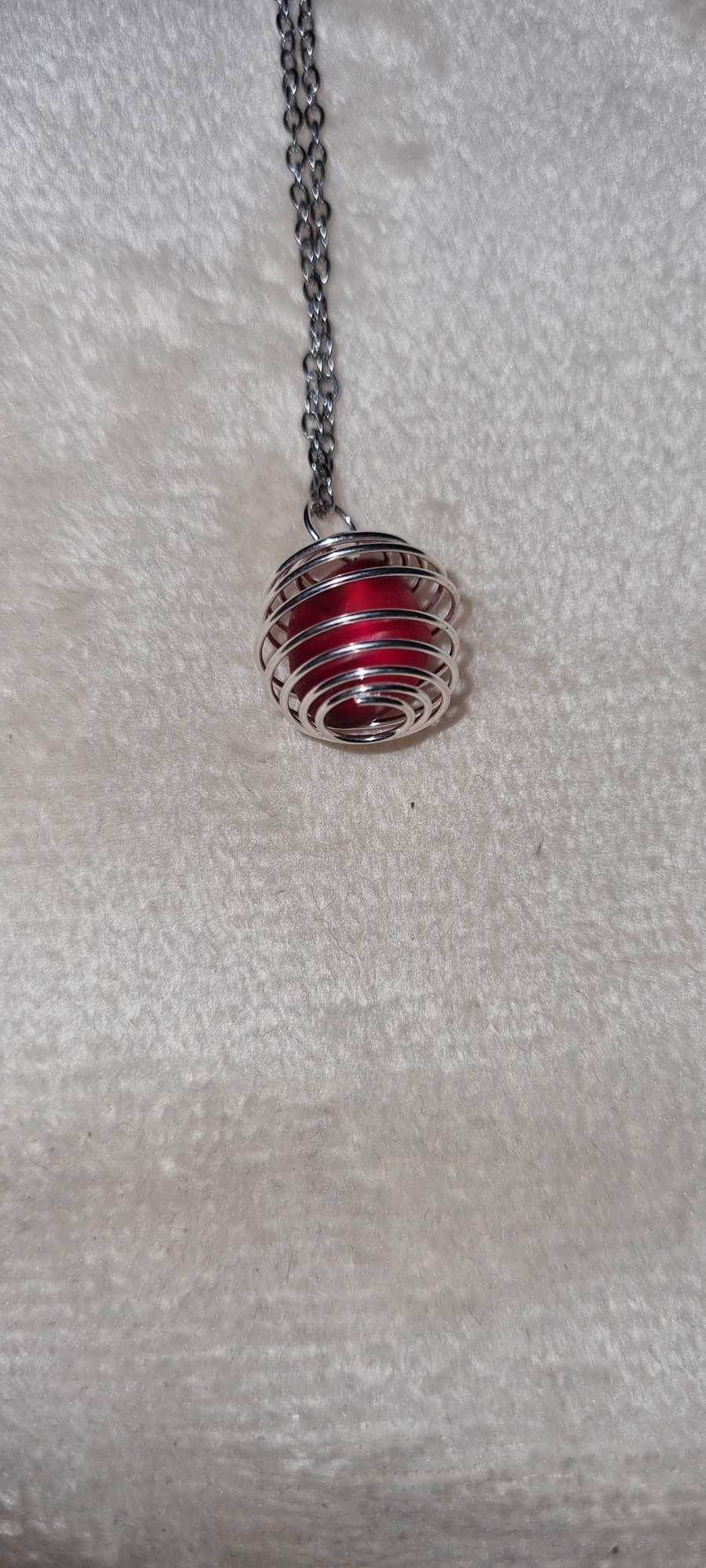 Rare Red seaglass pendant