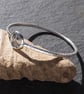 Hallmarked sterling silver bangle bracelet, spiral silver bangle hammered silver - Image 6