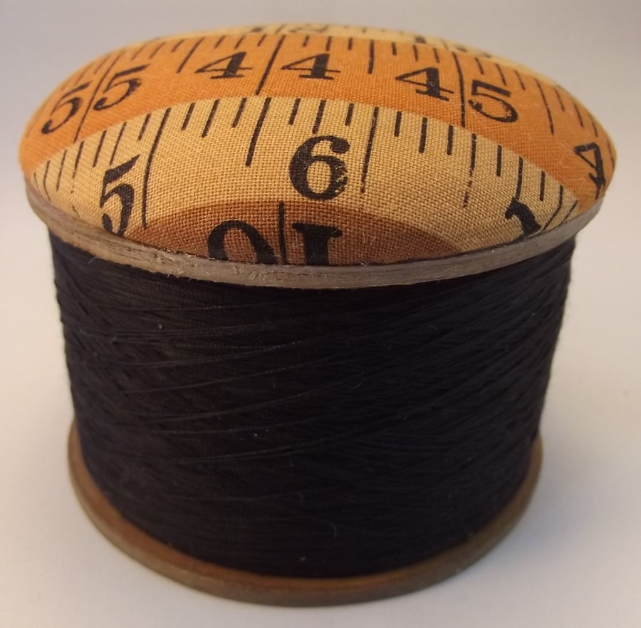 Tape Measure Fabric Cotton Reel Pin Cushion