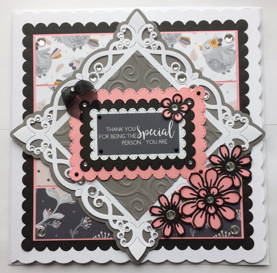 Thank You Card For Being The Special Person You Are 3D Luxury Handmade Card