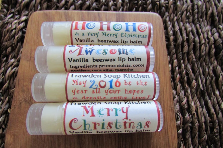 Christmas Stocking Fillers , Cracker gifts ,  gorgeous Festive Lip Balms