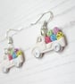 Easter Egg truck earrings - Image 3