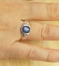Celtic knot Kyanite ring. blue gemstone ring. UK SIZE N - Image 2