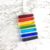 Fused Glass Rainbow Bookmark or Light Catcher