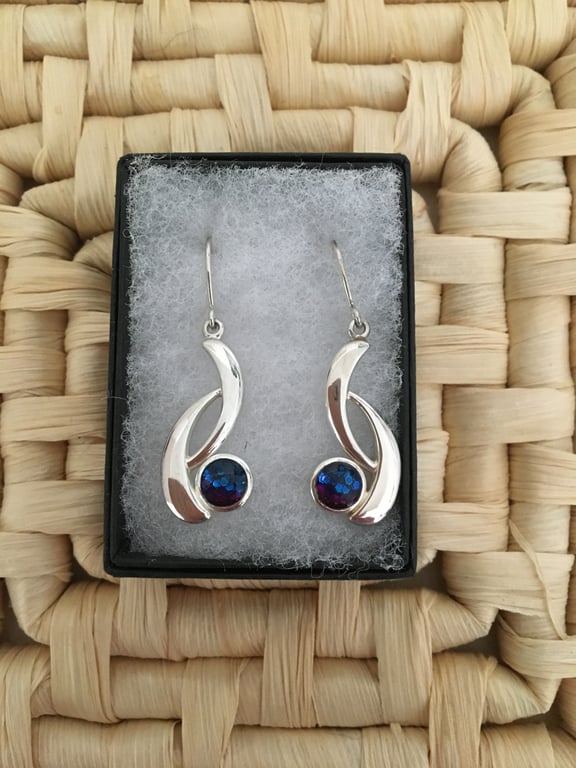 Double Curve Tricolour Earrings