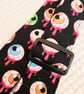 1.5 inch Wide Adjustable Ukulele Strap with gory eyeballs - Image 5