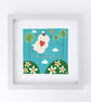 Tightrope Walking sheep illustration, original Giclee print - Image 1