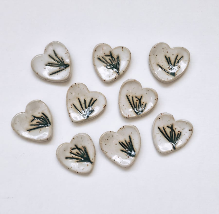 Rosemary Ceramic Worry Stone, Christmas Stocking Filler, Pocket Hug 