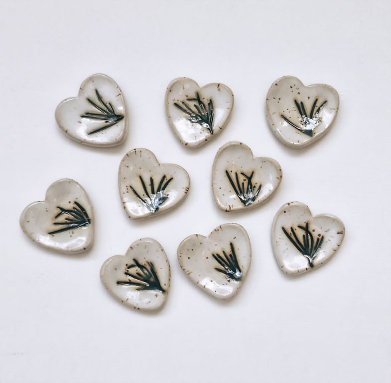 Rosemary Ceramic Worry Stone, Christmas Stocking Filler, Pocket Hug 