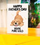 Golden Retriever Father's Day Card for Dad, Cute Dog Card - Image 2