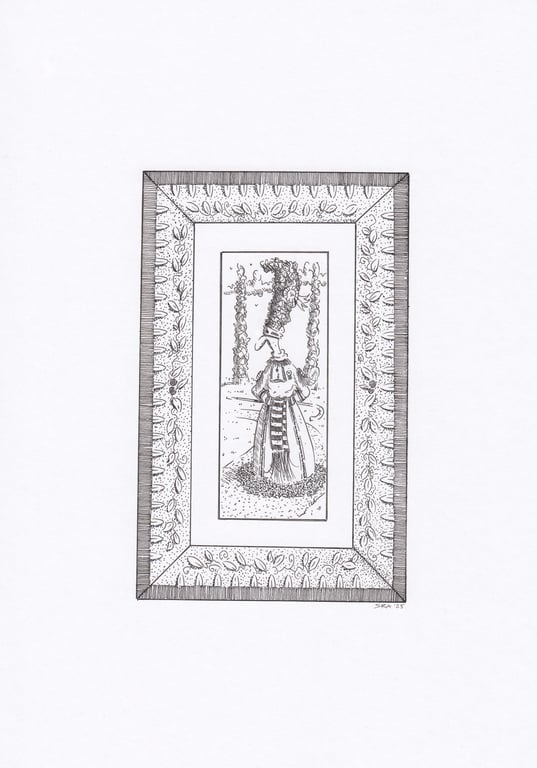 'The Walk' an A4 sized original artwork