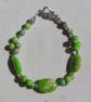 Green Sea Sediment Jasper Gemstone Beaded Chakra Bracelet "Gala" - Image 7