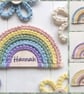 Personalised macrame rainbow, Custom rainbow wall hanging with name, Rainbow mac