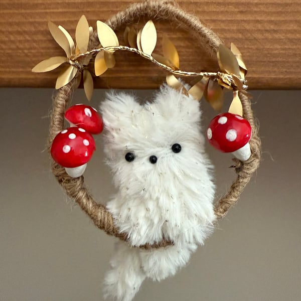 White Fox Hoop Art Hanger