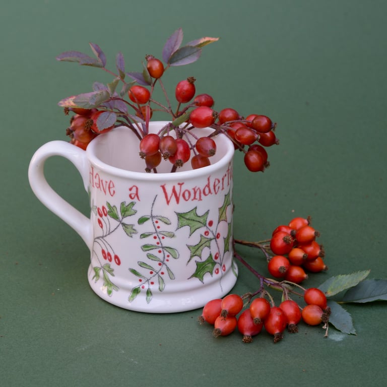Winter Berries Country Mug - SALE