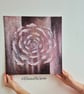 Original textured painting,  Abstract flower, Wall art 16x16 inches  - Image 1