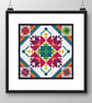 147 Cross Stitch Pattern Geometric Shaker Patchwork Amish Barn Quilt Block Folk - Image 3
