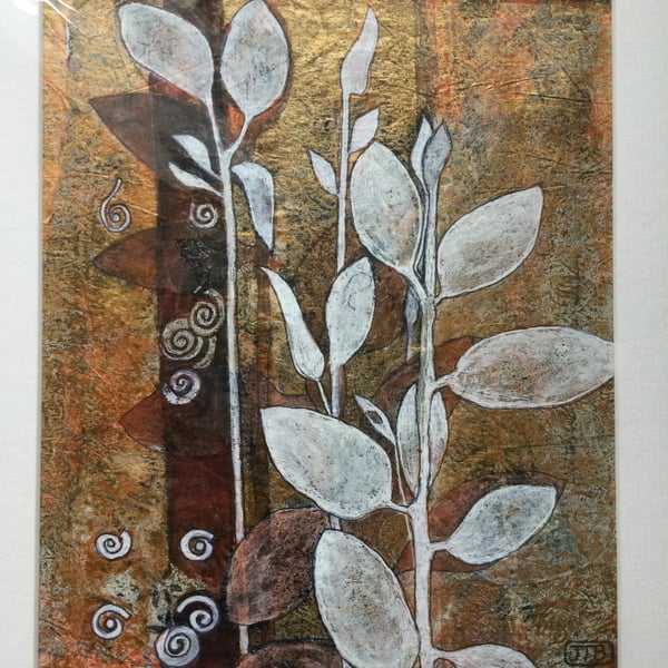 Original Artwork of Plants Using Mixed Materials