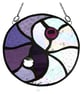 Yin Yang Suncatcher Stained Glass Handmade Purple 025 - Image 7