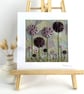 Textile Art, Embroidered Art, Mounted Wall Art - Floral Fantasy