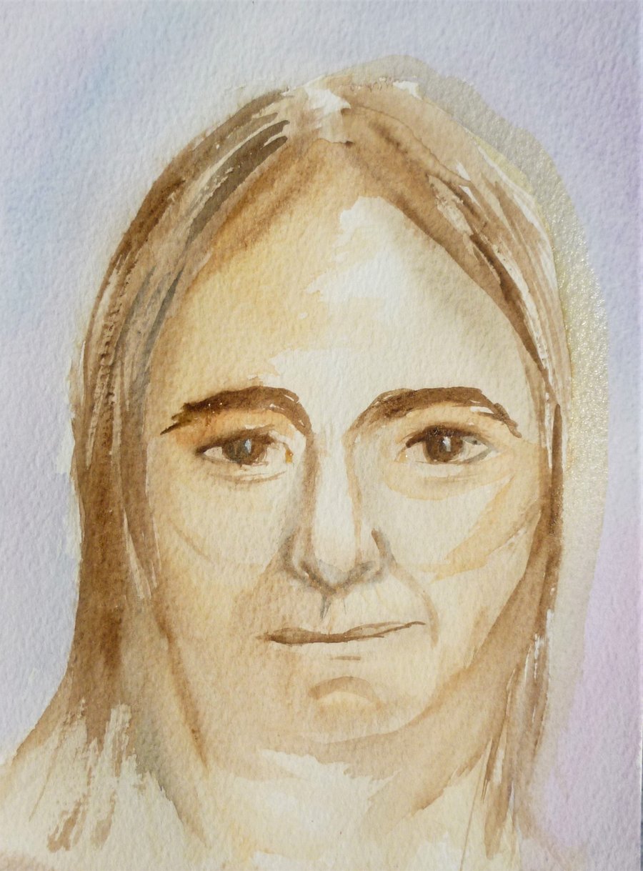 Made to order...Spirit Guide portrait ...hand painted ( ref FA  PN A7 )