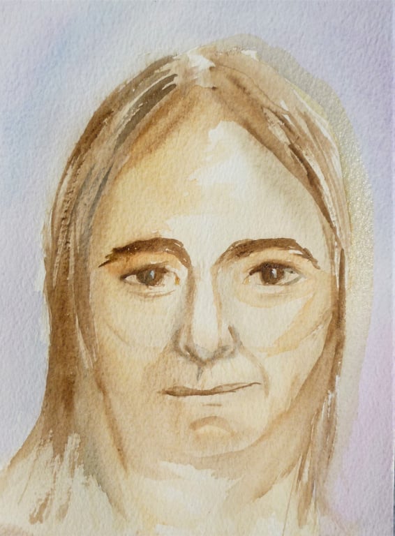 Made to order...Spirit Guide portrait ...hand painted ( ref FA  PN A7 )