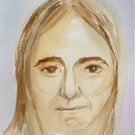 Made to order...Spirit Guide portrait ...hand painted ( ref FA  PN A7 )