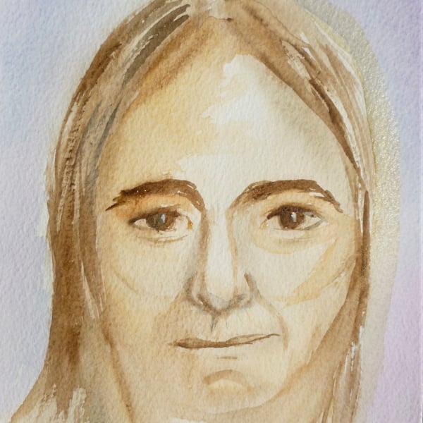 Made to order...Spirit Guide portrait ...hand painted ( ref FA  PN A7 )