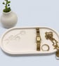 White Oval Catchall Tray With Flower Imprints  - Image 10