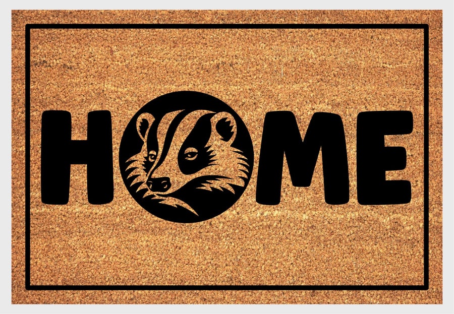 Badger Home Door Mat No.1 - Badger Welcome Mat - 3 Sizes