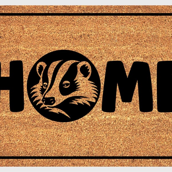 Badger Home Door Mat No.1 - Badger Welcome Mat - 3 Sizes