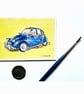 Original ACEO Miniature Watercolour Painting  Classic French Car
