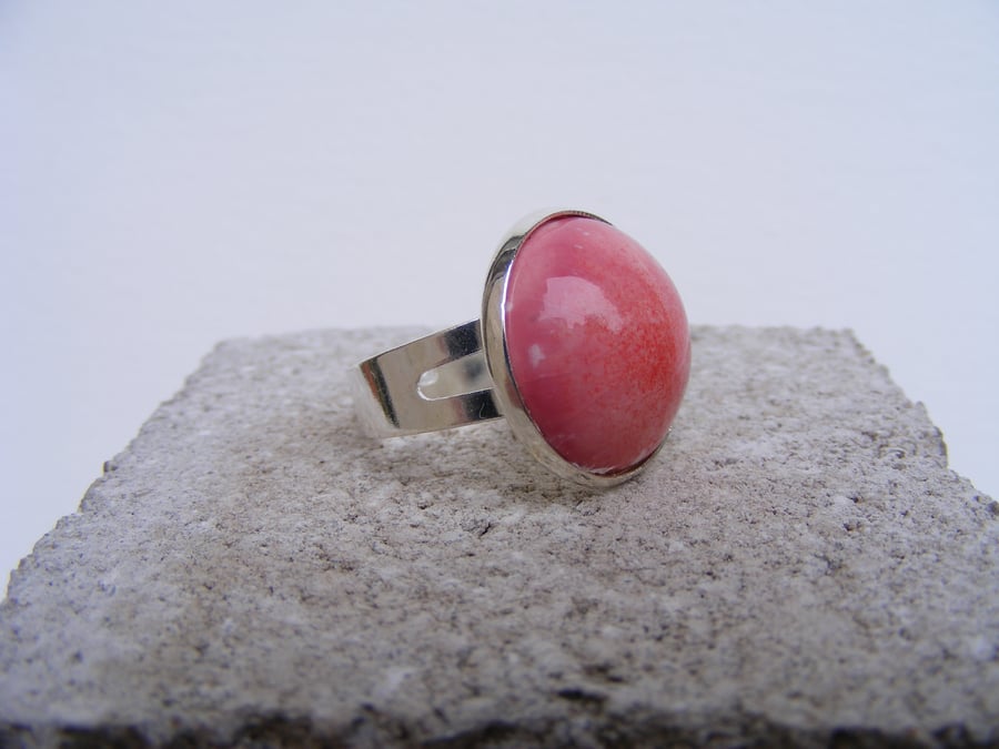 Pink adjustable ring