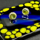 Sterling silver(925) with peridot cabochon