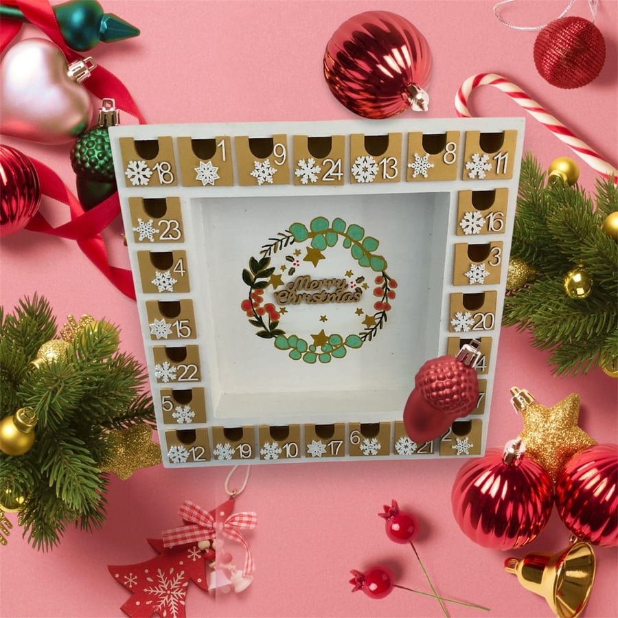 Wooden Advent Calendar. Reusable