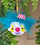Spun Cotton Clown Hanger in Blue - Image 5
