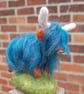 Needlefelt Highland Cow - Iridescent Blue coat - Image 1