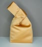 Reversible Japanese Knot Bag - Sakura Pattern - Lined In Gold Coloured Satin - Image 7