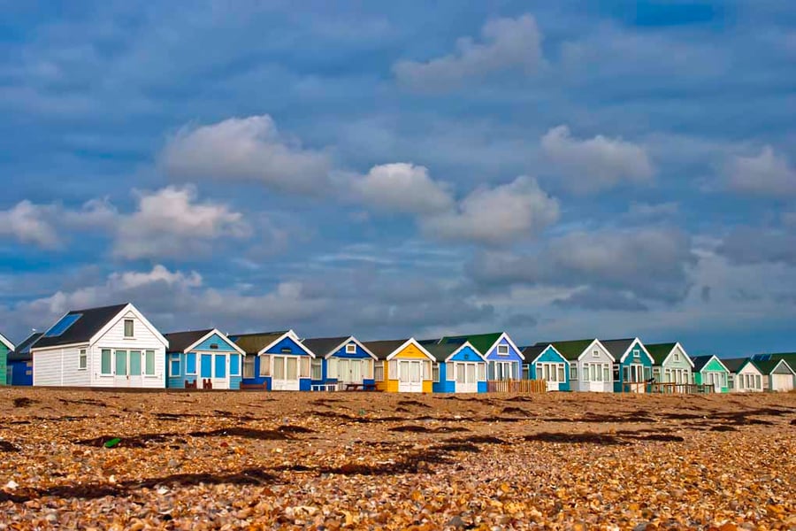 Beach Huts Hengistbury Head Dorset Coast Photograph Print