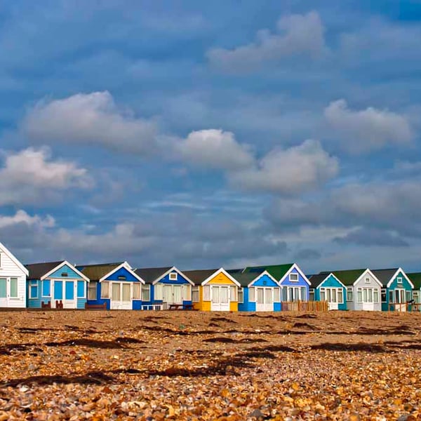 Beach Huts Hengistbury Head Dorset Coast Photograph Print