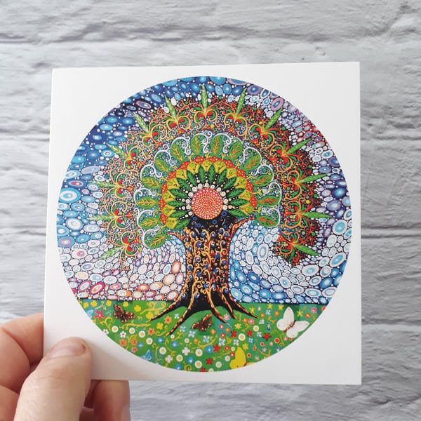 Tree of Life Card, Blank Art Greeting Card