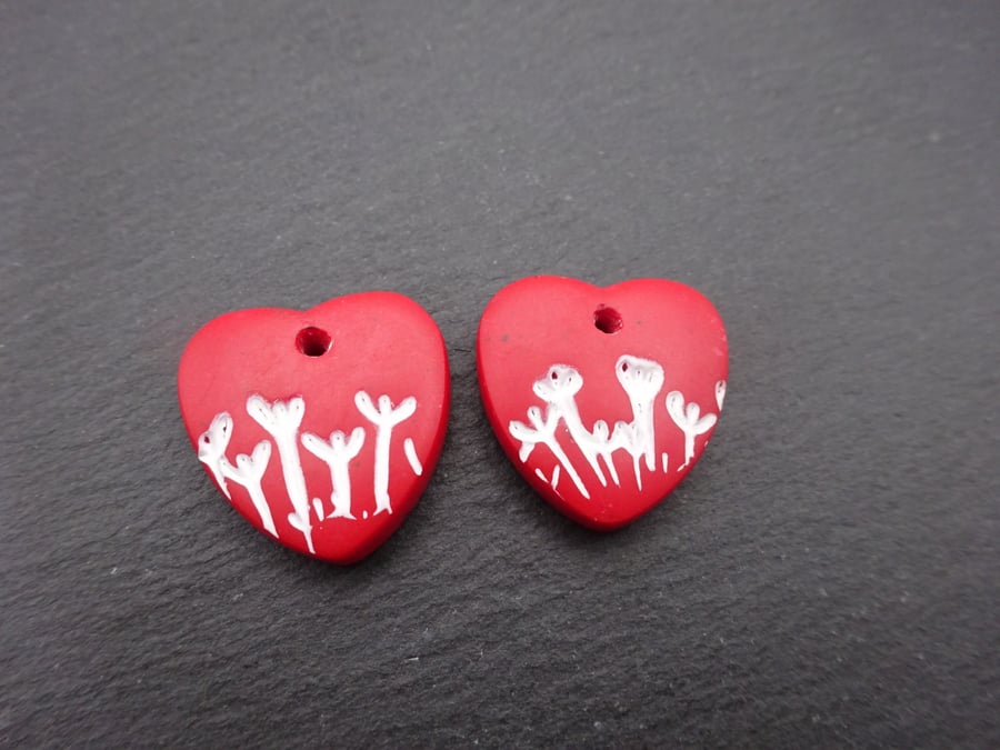 red heart charms