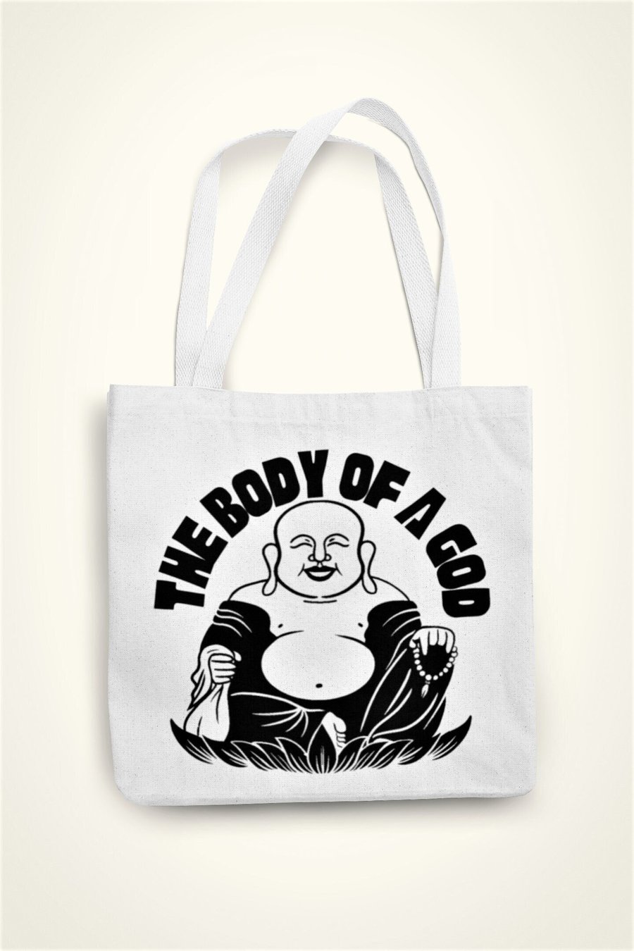 The Body Of A God Tote Bag Funny Unfit Fat Buddha Shopper Bag Novelty Birthday 