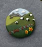 Round Sheep Landscape Broach - Image 1